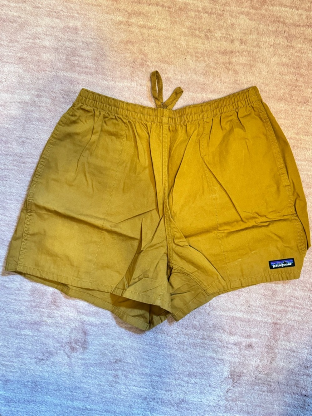 Patagonia Ochre Yellow Elastic-Waist Shorts